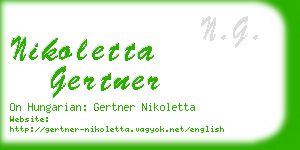 nikoletta gertner business card